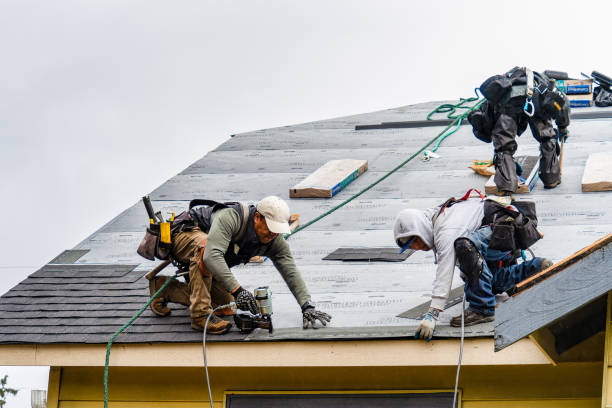 Professional Gutter Installation technician working in Brilliant, OH